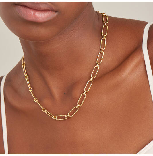  Link Up - Colliers maillons - Argent / GP 14 carats - 46-50 cm